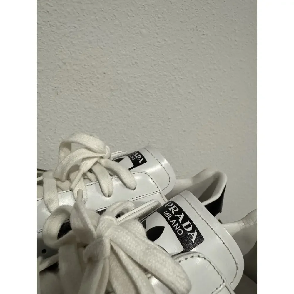 Adidas Superstar x PRADA White Black Men’s Size 9.5 Sneakers
